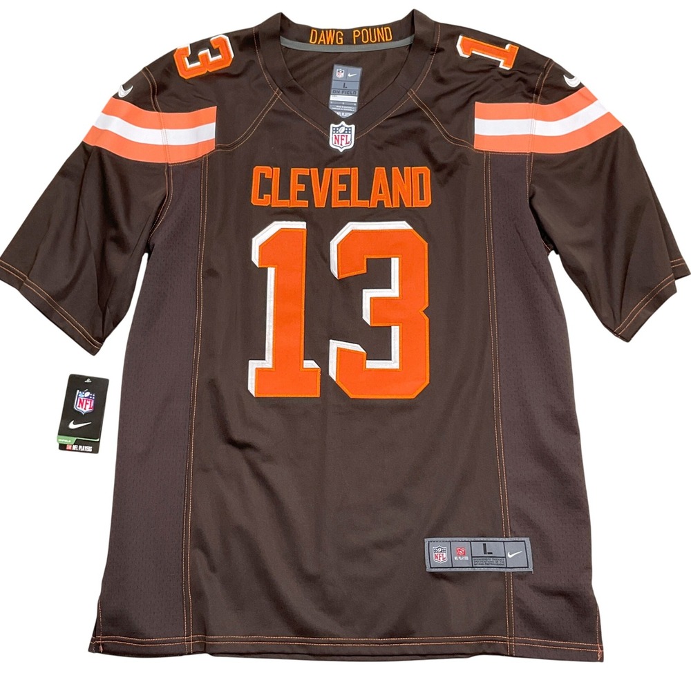 Nike NFL Jersey Men L‎ Brown CLEVELAND Browns Odell Beckham Jr 13  Stitched NWT